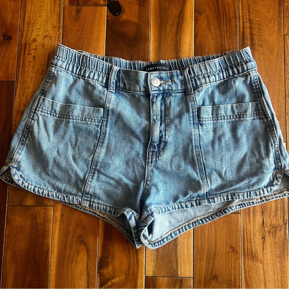 Aeropostale Light Blue Denim Cargo Shorts